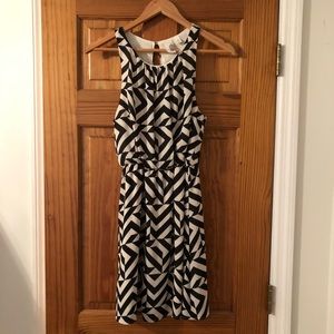 Black/white Geometric Dress